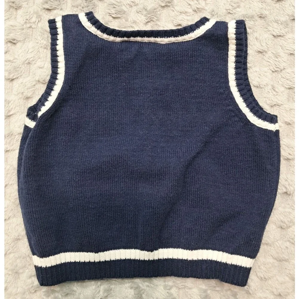 OshKosh Genuine Baby Vest Boys 0-3 Months Sweater V-Neck Pullover Preppy Classic